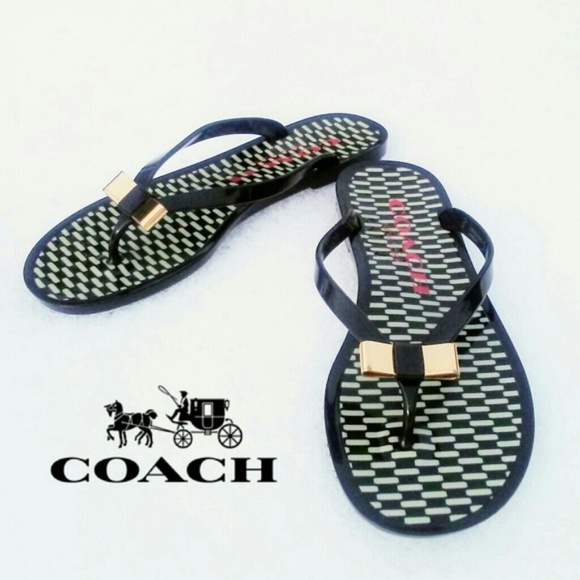 coach landon jelly flip flops